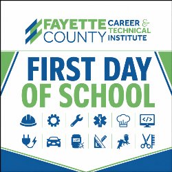 School first day logo